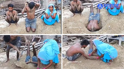 youth buried in pit