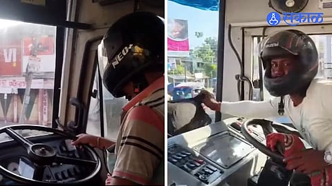 NBSTC drivers wore helmets and drove transport buses