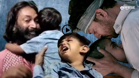 A tearful 2-year-old boy clings to his abductor at the Jaipur police station, unable to let go after 14 months of captivity.