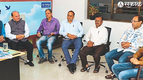 Sanjay Sonwane, Vice President of Maharashtra Chamber of Commerce Association participated in the 'Sakal Samvad' activity on Monday