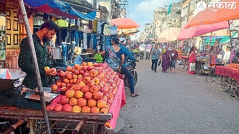 A vendor who sells lanterns at five markets in the city at Rs 80 to 100 per kg.