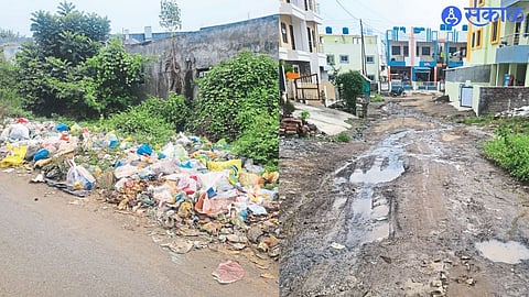As there is no sewage system in the area, the sewage flowing from the road. heap of garbage created on the road due to the irregular clockwork.