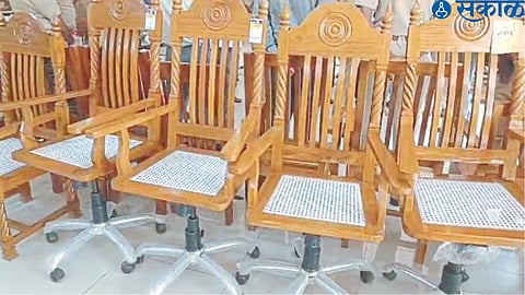 Chairs made by inmates of the Central Jail.