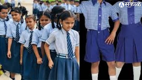 Solapur students celebrating Republic Day without uniforms, as the Education Department promises to deliver them in the next two days.