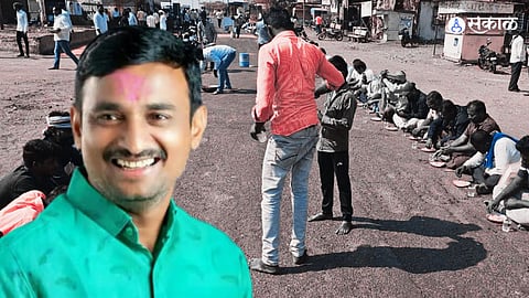 Santosh Deshmukh Murder: बोरगाव काळे येथे 5 तास चक्का जाम; रस्त्यावर पंगत बसवून केले जेवण