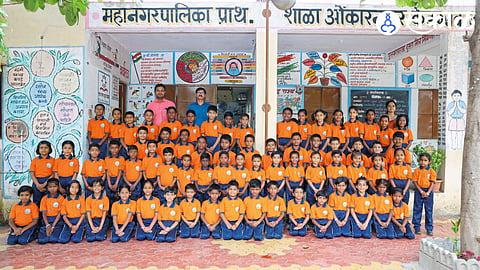 Omkar Nagar School celebrates a 20-fold increase in student enrollment, with classrooms now full due to the rise in Marathi language education.