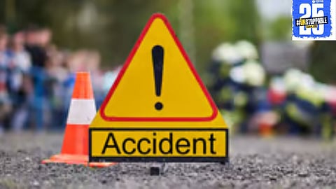 "Scene of the fatal ST bus accident at Jayasingpur bus station, where an elderly man lost his life. The bus driver is facing charges."