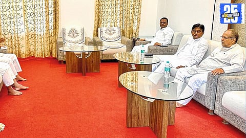 Ajit Pawar meets with political leaders Jagatap, Ghorpade, Naik, and Deshmukh in Miraj to discuss crucial political decisions.