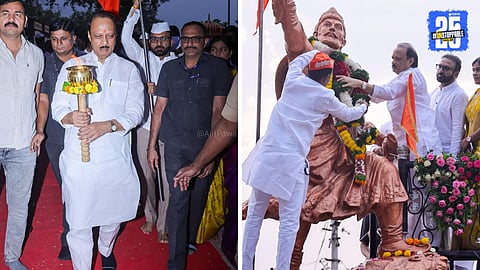 वढू - श्री क्षेत्र तुळापूर येथे स्वराज्यरक्षक छत्रपती संभाजी महाराज यांच्या पुतळ्याला पुष्पहार अर्पण करून अभिवादन केलं.