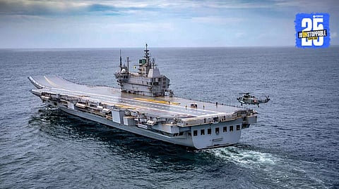 INS Vikrant deployed in the Arabian Sea, exemplifying India's naval prowess and readiness in response to regional threats
