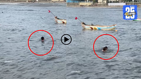 A powerful wave sweeps away a 19-year-old youth at Juhu Beach, Mumbai
