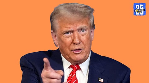 U.S. President Donald Trump during the official announcement of new tariffs imposed on six countries, including Philippines, Brunei, and Iraq.