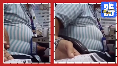 SBI Una branch manager Manindra Kanwar caught on viral video allegedly offering iPhones to female staff in exchange for favors.