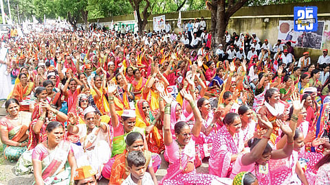 Massive participation in Ahilyanagar as Banjara community rallies for Gazetteer implementation and social justice.