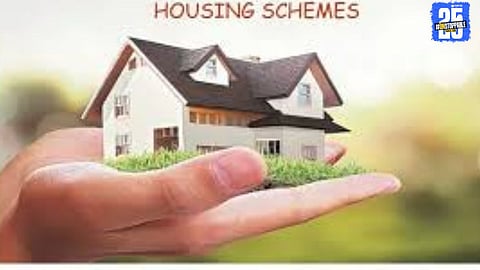 Beneficiaries receive the first installment for house construction under the government housing scheme in Solapur district.