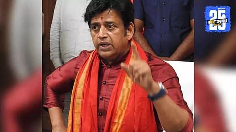 BJP MP Ravi Kishan Shukla addressing media after receiving a death threat; police increase security measures in Gorakhpur.