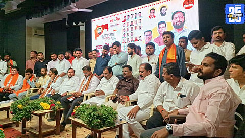 Yuva Sena President Purvesh Sarnaik addressing youth workers in Solapur, urging leadership to empower young party members.