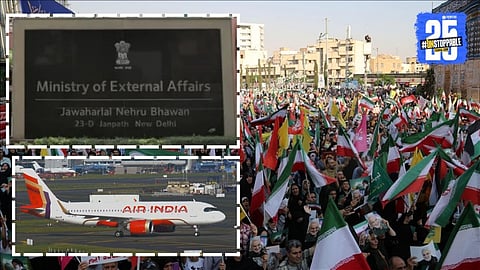 Evacuation aircrafts prepared by the Indian government to bring back Indian citizens stranded amid the ongoing Iran crisis.