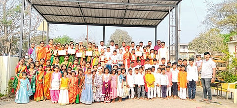 मळवंडी ढोरे येथील जिल्हा परिषद शाळेत शिवजयंती उत्साहात
