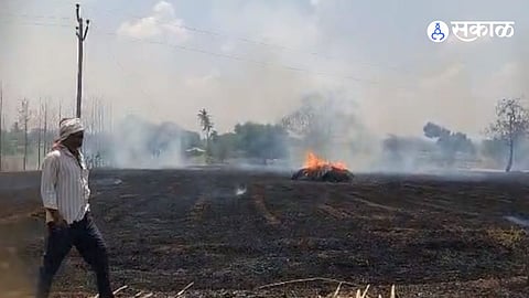 Fire Outbreak in Nillod: High-Voltage Wire Snap Causes Massive Crop Loss
