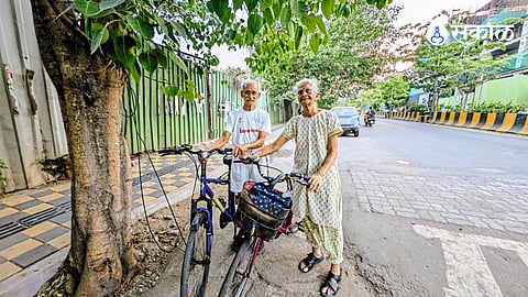 Pune Elderly Couple Promotes Fitness and Healthy Living Through Daily Cycling