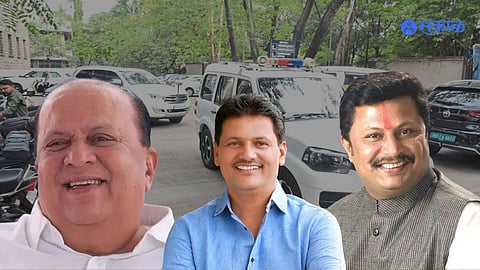 Kolhapur Ministers Convoy Stopped prakash abitkar hasan mushrif rajesh kshirsagar