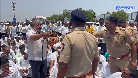 Shaktipeeth Highway Protest raju shetti in solapur