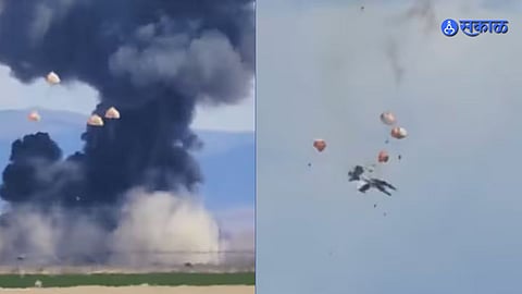Massive Fire After Fighter Aircraft Crash at American Air Show