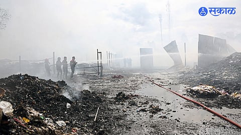 60 Fire Personnel Rush to Action as Massive Blaze Breaks Out in Chikhli
