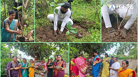 Kuveskar family in Utekhol sets an example by planting and protecting a Banyan tree on Vat Purnima