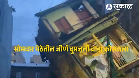The Pune Fire Brigade secured the area before the structure collapsed and civic authorities have started clearing the debris.