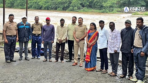 Man Falls into Overflowing Krishna River; Swift Police Action Saves His Life