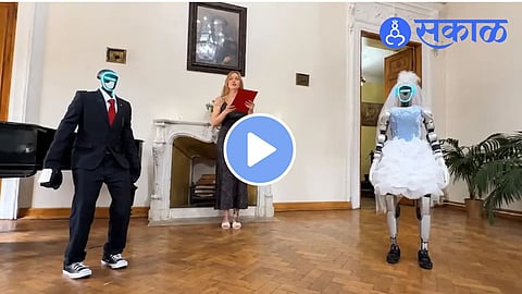 Witness the world's unique robot wedding in Moscow where robotic bride Matilda and groom Robert exchanged vows in a symbolic ceremony