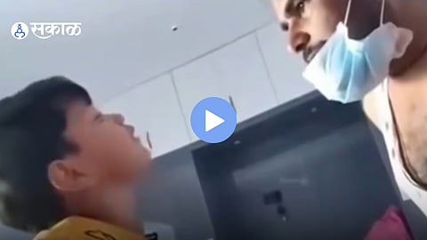 A heartbreaking moment shows a terminally ill father sharing his final advice with his young son