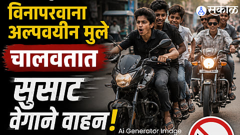 Underage riders without driving licences are allegedly speeding through Ambad town, violating traffic rules and creating noise pollution, prompting citizens to demand stricter police action.