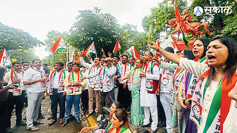 Congress Faces NCP Protest in Pune After Alleged Offensive Statement on Deputy Chief Minister Sunetra Pawar