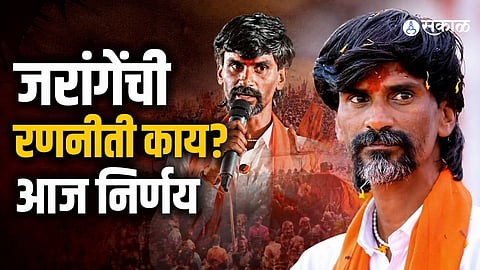 Manoj Jarange Patil addresses supporters amid the Maratha reservation agitation at Antarwali Sarati, with heightened police deployment in Jalna