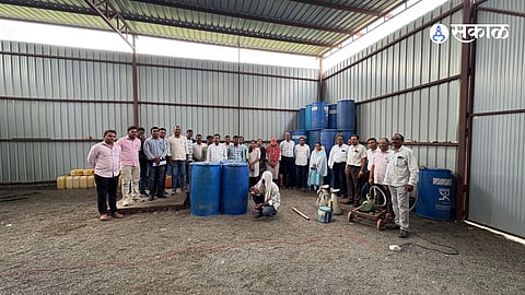 Ethanol Petrol Seized in Akola Raid 20 Barrels and 2945 Litres Petrol Found Stored Illegally in Shed