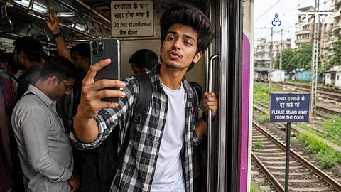 Reelstar Stunt in Running Local Train