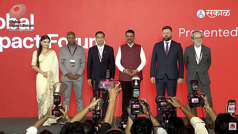 Maharashtra Chief Minister Devendra Fadnavis inaugurating the Global Impact Forum 2 in Mumbai