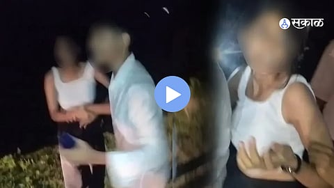 Minor boy and girl were stopped and misbehaved on the road in Jamui