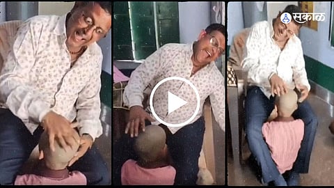up teacher vira video playing beat on student head