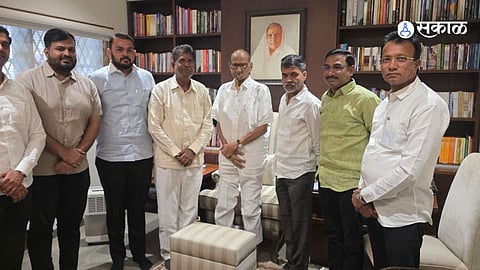 Ahilyanagar District Central Cooperative Bank Election Nilesh Lanke Seeks Sharad Pawar Guidance on Strategy and Cooperation