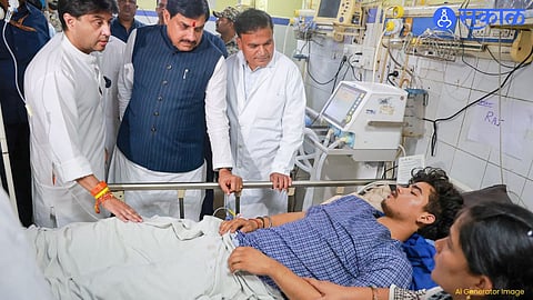 Madhya Pradesh Chief Minister Mohan Yadav Meets Injured Devotees at Gwalior Hospital