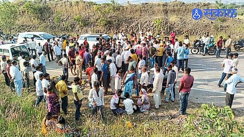 Pusegaon Road Accident News Two Killed in ST Bus and Bike Collision Near Shindewadi Triggering Village Protest