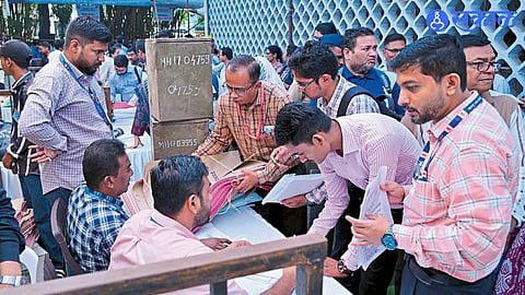 Election officials prepare polling arrangements for the Nagpur Graduate Constituency across six districts.