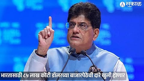 Piyush Goyal outlines India’s global trade opportunities during a press conference in The Hague.