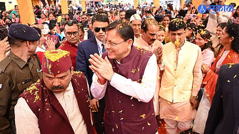 Uttarakhand Chief Minister Pushkar Singh Dhami inaugurates and lays foundation stones for 67 development projects in Pithoragarh.