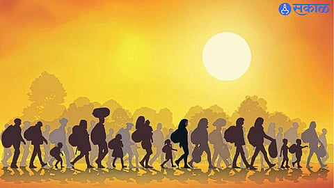 Drought-hit families from Kinhiraja are migrating early in search of sugarcane-cutting and other jobs.