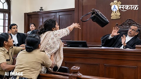 Woman throw purse on judge High Court